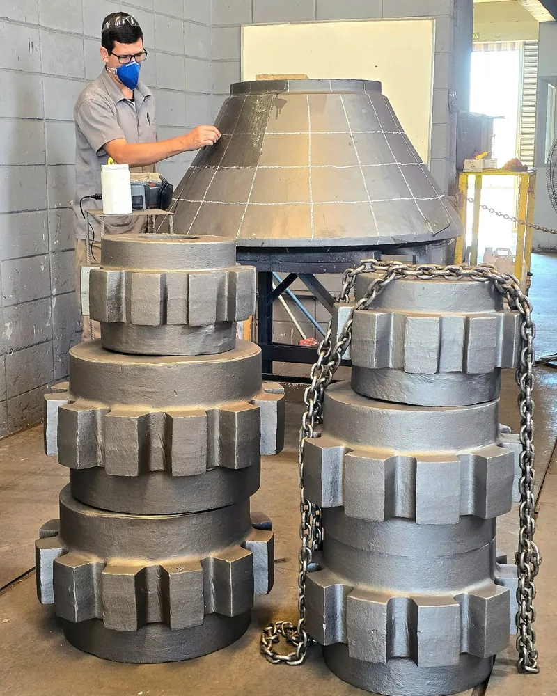 Cubo fundido produzida pela Fundição Mundial em aço e ferro fundido sob encomenda